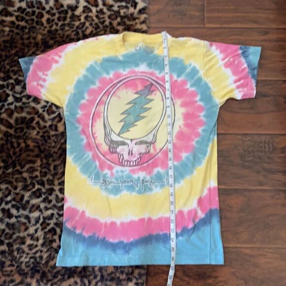 Liquid Blue Tie Dye Distressed Grateful Dead Shirt - Picture 9 of 9